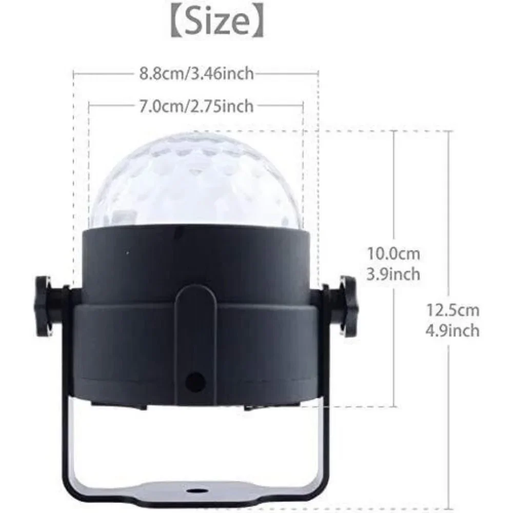 VSILE Disco Party Ball Lamp with Remote Control DJ Lighting 7 Modes for Children
